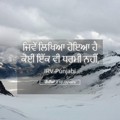 Picture 05 - ਰੋਮੀਆਂ 3:10 PANIRV - ਜਿਵੇਂ ਲਿਖਿਆ ਹੋਇਆ - Bible Verse Picture