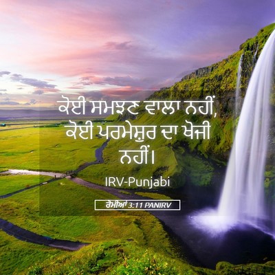 Picture 05 - ਰੋਮੀਆਂ 3:11 PANIRV - ਕੋਈ ਸਮਝਣ ਵਾਲਾ ਨਹੀਂ, - Bible Verse Picture