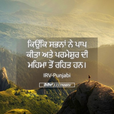 Picture 05 - ਰੋਮੀਆਂ 3:23 PANIRV - ਕਿਉਂਕਿ ਸਭਨਾਂ ਨੇ - Bible Verse Picture