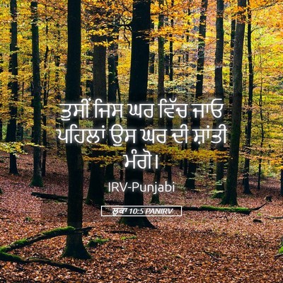 Picture 05 - ਲੂਕਾ 10:5 PANIRV - ਤੁਸੀਂ ਜਿਸ ਘਰ ਵਿੱਚ - Bible Verse Picture