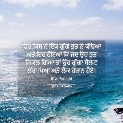 Picture 05 - ਲੂਕਾ 11:14 PANIRV - ਫਿਰ ਯਿਸੂ ਨੇ ਇੱਕ - Bible Verse Picture
