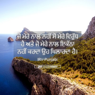 Picture 05 - ਲੂਕਾ 11:23 PANIRV - ਜੋ ਮੇਰੇ ਨਾਲ ਨਹੀਂ ਸੋ - Bible Verse Picture
