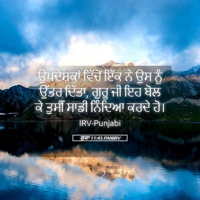 Picture 05 - ਲੂਕਾ 11:45 PANIRV - ਉਪਦੇਸ਼ਕਾਂ ਵਿੱਚੋਂ - Bible Verse Picture