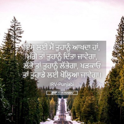 Picture 05 - ਲੂਕਾ 11:9 PANIRV - ਇਸ ਲਈ ਮੈਂ ਤੁਹਾਨੂੰ - Bible Verse Picture