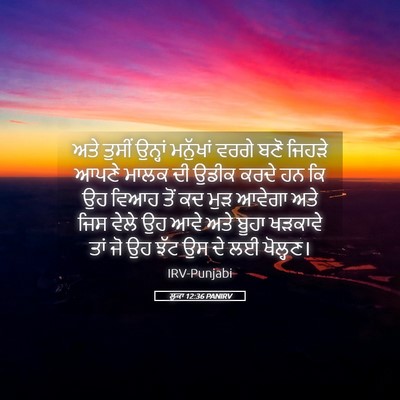 Picture 05 - ਲੂਕਾ 12:36 PANIRV - ਅਤੇ ਤੁਸੀਂ ਉਨ੍ਹਾਂ - Bible Verse Picture