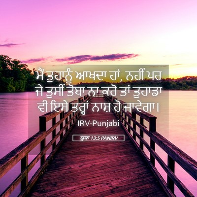 Picture 05 - ਲੂਕਾ 13:5 PANIRV - ਮੈਂ ਤੁਹਾਨੂੰ ਆਖਦਾ - Bible Verse Picture