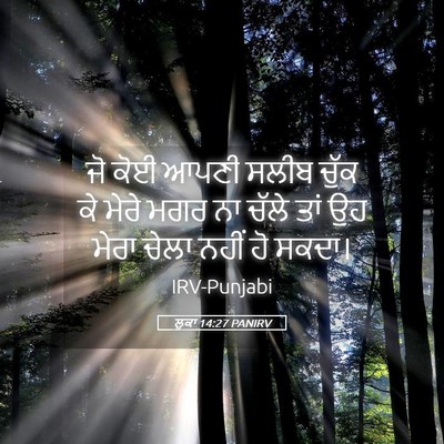 Picture 05 - ਲੂਕਾ 14:27 PANIRV - ਜੋ ਕੋਈ ਆਪਣੀ ਸਲੀਬ - Bible Verse Picture