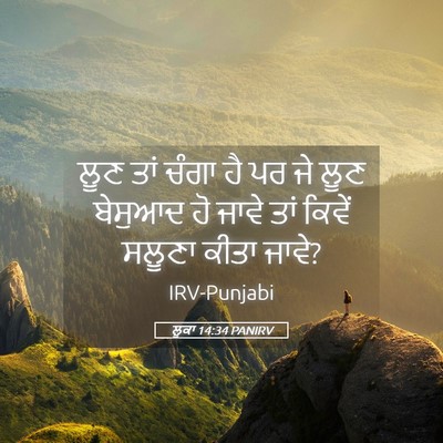 Picture 05 - ਲੂਕਾ 14:34 PANIRV - ਲੂਣ ਤਾਂ ਚੰਗਾ ਹੈ ਪਰ - Bible Verse Picture