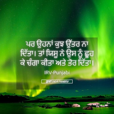 Picture 05 - ਲੂਕਾ 14:4 PANIRV - ਪਰ ਉਹਨਾਂ ਕੁਝ ਉੱਤਰ - Bible Verse Picture