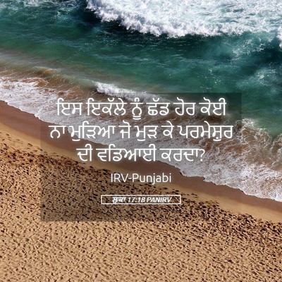Picture 05 - ਲੂਕਾ 17:18 PANIRV - ਇਸ ਇਕੱਲੇ ਨੂੰ ਛੱਡ - Bible Verse Picture