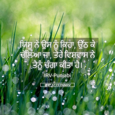 Picture 05 - ਲੂਕਾ 17:19 PANIRV - ਯਿਸੂ ਨੇ ਉਸ ਨੂੰ - Bible Verse Picture