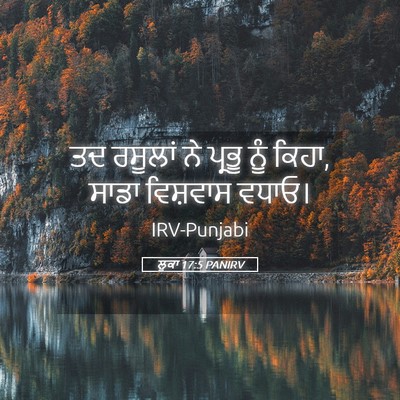 Picture 05 - ਲੂਕਾ 17:5 PANIRV - ਤਦ ਰਸੂਲਾਂ ਨੇ ਪ੍ਰਭੂ - Bible Verse Picture