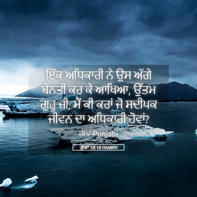 Picture 05 - ਲੂਕਾ 18:18 PANIRV - ਇੱਕ ਅਧਿਕਾਰੀ ਨੇ ਉਸ - Bible Verse Picture
