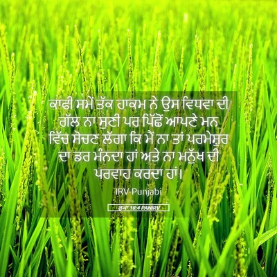 Picture 05 - ਲੂਕਾ 18:4 PANIRV - ਕਾਫੀ ਸਮੇਂ ਤੱਕ ਹਾਕਮ - Bible Verse Picture