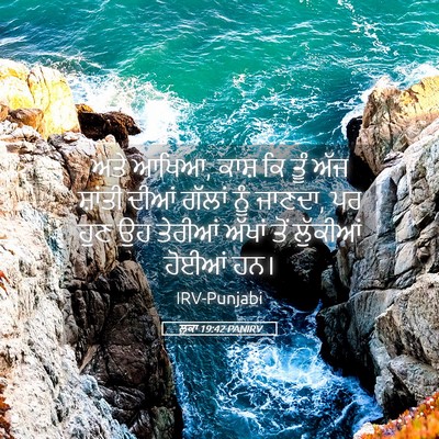 Picture 05 - ਲੂਕਾ 19:42 PANIRV - ਅਤੇ ਆਖਿਆ, ਕਾਸ਼ ਕਿ - Bible Verse Picture