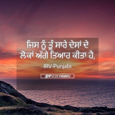 Picture 05 - ਲੂਕਾ 2:31 PANIRV - ਜਿਸ ਨੂੰ ਤੂੰ ਸਾਰੇ - Bible Verse Picture