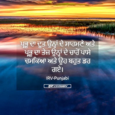 Picture 05 - ਲੂਕਾ 2:9 PANIRV - ਪ੍ਰਭੂ ਦਾ ਦੂਤ - Bible Verse Picture