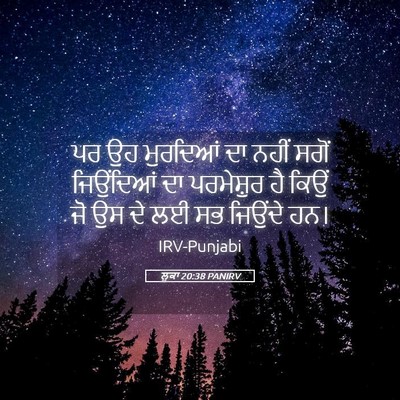 Picture 05 - ਲੂਕਾ 20:38 PANIRV - ਪਰ ਉਹ ਮੁਰਦਿਆਂ ਦਾ - Bible Verse Picture