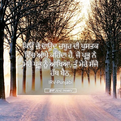 Picture 05 - ਲੂਕਾ 20:42 PANIRV - ਕਿਉਂ ਜੋ ਦਾਊਦ ਜ਼ਬੂਰ - Bible Verse Picture
