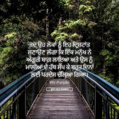 Picture 05 - ਲੂਕਾ 20:9 PANIRV - ਤਦ ਉਹ ਲੋਕਾਂ ਨੂੰ ਇਹ - Bible Verse Picture