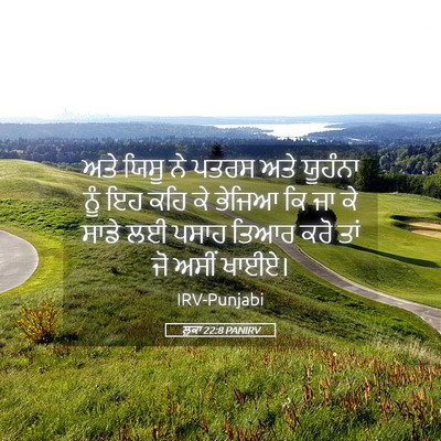 Picture 05 - ਲੂਕਾ 22:8 PANIRV - ਅਤੇ ਯਿਸੂ ਨੇ ਪਤਰਸ - Bible Verse Picture