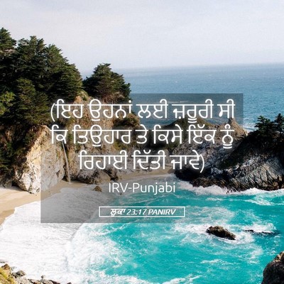 Picture 05 - ਲੂਕਾ 23:17 PANIRV - (ਇਹ ਉਹਨਾਂ ਲਈ ਜ਼ਰੂਰੀ - Bible Verse Picture