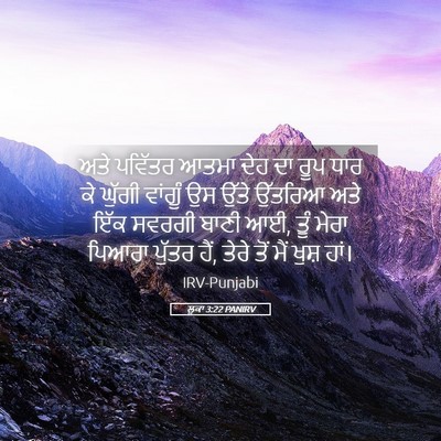 Picture 05 - ਲੂਕਾ 3:22 PANIRV - ਅਤੇ ਪਵਿੱਤਰ ਆਤਮਾ - Bible Verse Picture