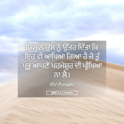 Picture 05 - ਲੂਕਾ 4:12 PANIRV - ਯਿਸੂ ਨੇ ਉਸ ਨੂੰ ਉੱਤਰ - Bible Verse Picture