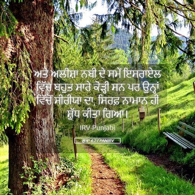 Picture 05 - ਲੂਕਾ 4:27 PANIRV - ਅਤੇ ਅਲੀਸ਼ਾ ਨਬੀ ਦੇ - Bible Verse Picture