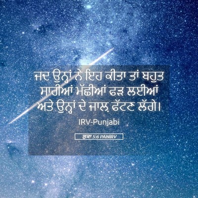Picture 05 - ਲੂਕਾ 5:6 PANIRV - ਜਦ ਉਨ੍ਹਾਂ ਨੇ ਇਹ - Bible Verse Picture