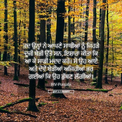 Picture 05 - ਲੂਕਾ 5:7 PANIRV - ਤਦ ਉਨ੍ਹਾਂ ਨੇ ਆਪਣੇ - Bible Verse Picture