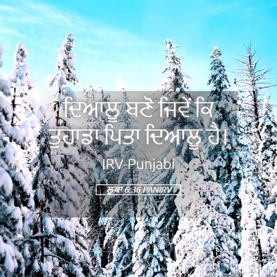 Picture 05 - ਲੂਕਾ 6:36 PANIRV - ਦਿਆਲੂ ਬਣੋ ਜਿਵੇਂ ਕਿ - Bible Verse Picture
