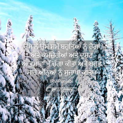 Picture 05 - ਲੂਕਾ 7:21 PANIRV - ਉਸ ਨੇ ਉਸ ਸਮੇਂ - Bible Verse Picture