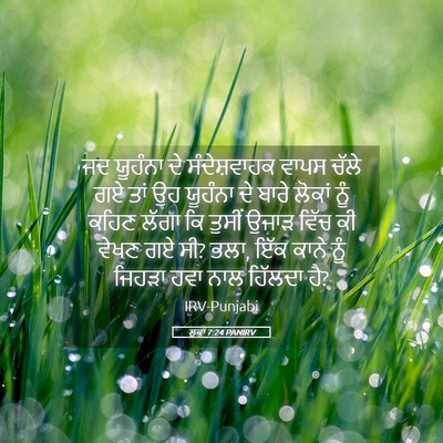 Picture 05 - ਲੂਕਾ 7:24 PANIRV - ਜਦ ਯੂਹੰਨਾ ਦੇ - Bible Verse Picture