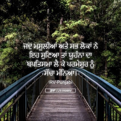 Picture 05 - ਲੂਕਾ 7:29 PANIRV - ਜਦ ਮਸੂਲੀਆਂ ਅਤੇ ਸਭ - Bible Verse Picture
