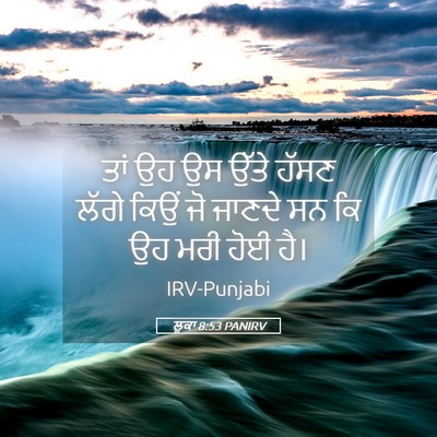 Picture 05 - ਲੂਕਾ 8:53 PANIRV - ਤਾਂ ਉਹ ਉਸ ਉੱਤੇ ਹੱਸਣ - Bible Verse Picture
