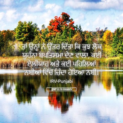 Picture 05 - ਲੂਕਾ 9:19 PANIRV - ਤਾਂ ਉਨ੍ਹਾਂ ਨੇ ਉੱਤਰ - Bible Verse Picture