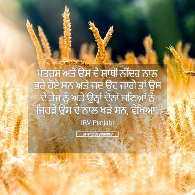Picture 05 - ਲੂਕਾ 9:32 PANIRV - ਪਤਰਸ ਅਤੇ ਉਸ ਦੇ ਸਾਥੀ - Bible Verse Picture