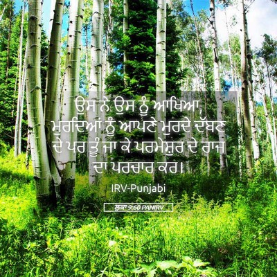 Picture 05 - ਲੂਕਾ 9:60 PANIRV - ਉਸ ਨੇ ਉਸ ਨੂੰ ਆਖਿਆ, - Bible Verse Picture