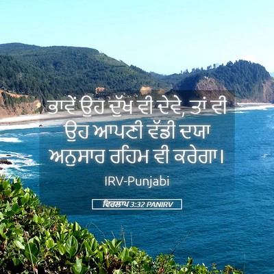 Picture 05 - ਵਿਰਲਾਪ 3:32 PANIRV - ਭਾਵੇਂ ਉਹ ਦੁੱਖ ਵੀ - Bible Verse Picture