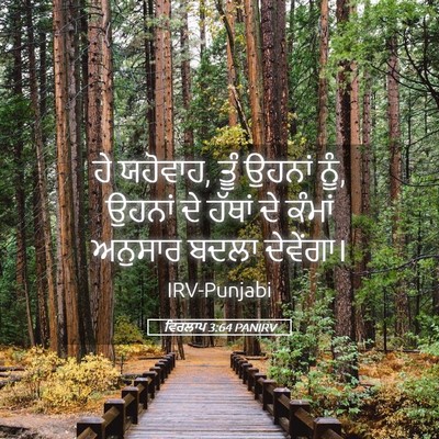 Picture 05 - ਵਿਰਲਾਪ 3:64 PANIRV - ਹੇ ਯਹੋਵਾਹ, ਤੂੰ - Bible Verse Picture