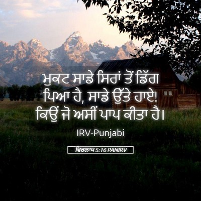 Picture 05 - ਵਿਰਲਾਪ 5:16 PANIRV - ਮੁਕਟ ਸਾਡੇ ਸਿਰਾਂ - Bible Verse Picture