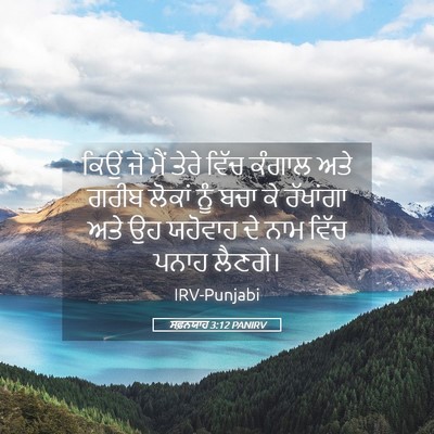 Picture 05 - ਸਫ਼ਨਯਾਹ 3:12 PANIRV - ਕਿਉਂ ਜੋ ਮੈਂ ਤੇਰੇ - Bible Verse Picture