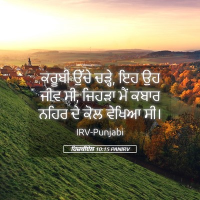 Picture 05 - ਹਿਜ਼ਕੀਏਲ 10:15 PANIRV - ਕਰੂਬੀ ਉੱਚੇ ਚੜ੍ਹੇ, - Bible Verse Picture