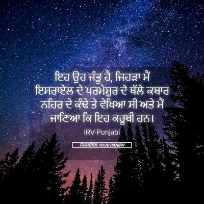 Picture 05 - ਹਿਜ਼ਕੀਏਲ 10:20 PANIRV - ਇਹ ਉਹ ਜੰਤੂ ਹੈ, - Bible Verse Picture