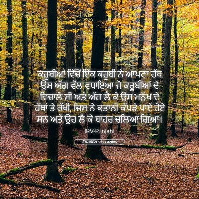 Picture 05 - ਹਿਜ਼ਕੀਏਲ 10:7 PANIRV - ਕਰੂਬੀਆਂ ਵਿੱਚੋਂ - Bible Verse Picture