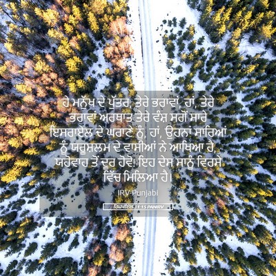 Picture 05 - ਹਿਜ਼ਕੀਏਲ 11:15 PANIRV - ਹੇ ਮਨੁੱਖ ਦੇ ਪੁੱਤਰ, - Bible Verse Picture