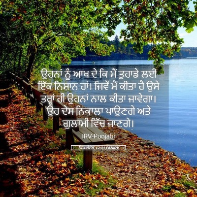 Picture 05 - ਹਿਜ਼ਕੀਏਲ 12:11 PANIRV - ਉਹਨਾਂ ਨੂੰ ਆਖ ਦੇ ਕਿ - Bible Verse Picture