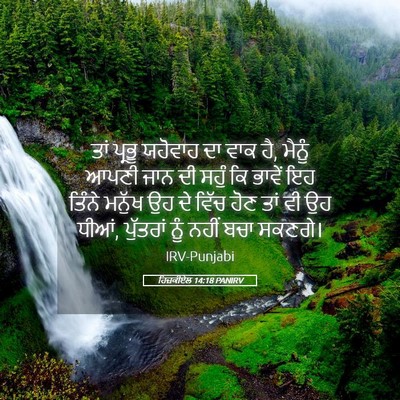 Picture 05 - ਹਿਜ਼ਕੀਏਲ 14:18 PANIRV - ਤਾਂ ਪ੍ਰਭੂ ਯਹੋਵਾਹ - Bible Verse Picture