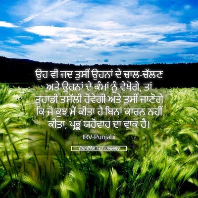 Picture 05 - ਹਿਜ਼ਕੀਏਲ 14:23 PANIRV - ਉਹ ਵੀ ਜਦ ਤੁਸੀਂ - Bible Verse Picture
